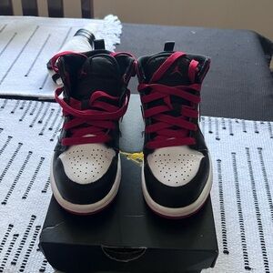 Black and Red High-Top Sneakers